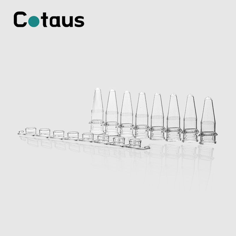 0.2ml Tubooyinka PCR 8-Strip Transparent